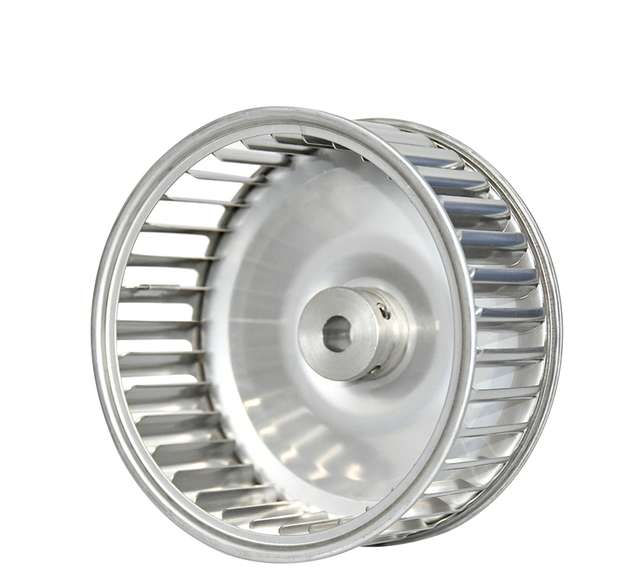 佑诚至信长轴电机离心风轮304不锈钢烤箱风叶轮6寸耐高温风机配件插片